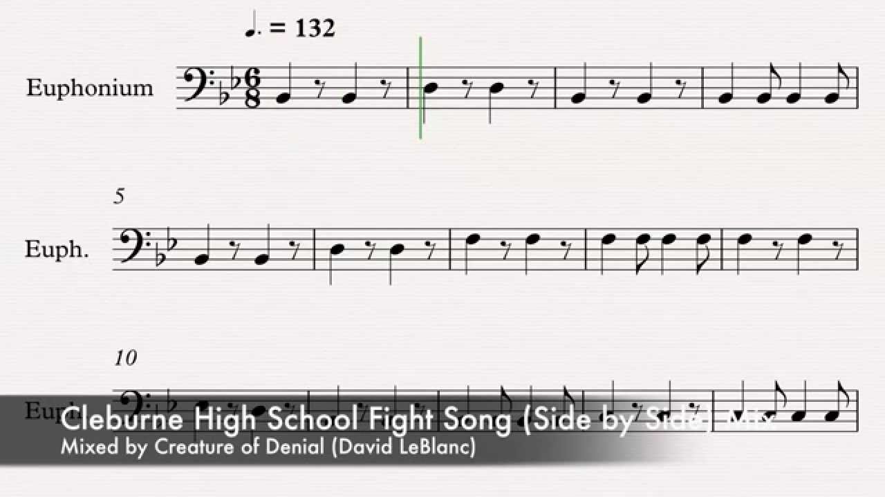 Cleburne High School Fight Song Side by Side YouTube
