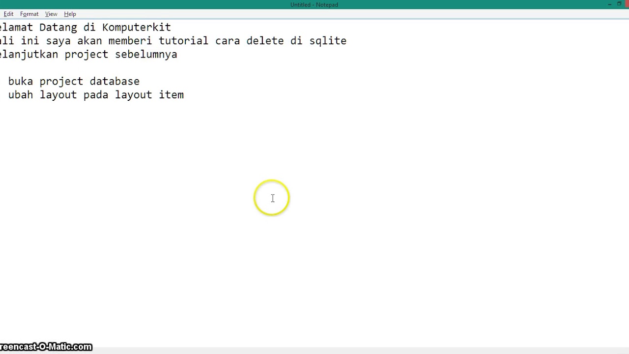 Tutorial Komputerkit Android Studio 20 Delete Data SQLITE - YouTube
