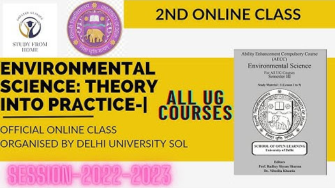 environmental science theory into practice| unit 2 ecosystem sem 1 for all UG COURSES |#solliveclass