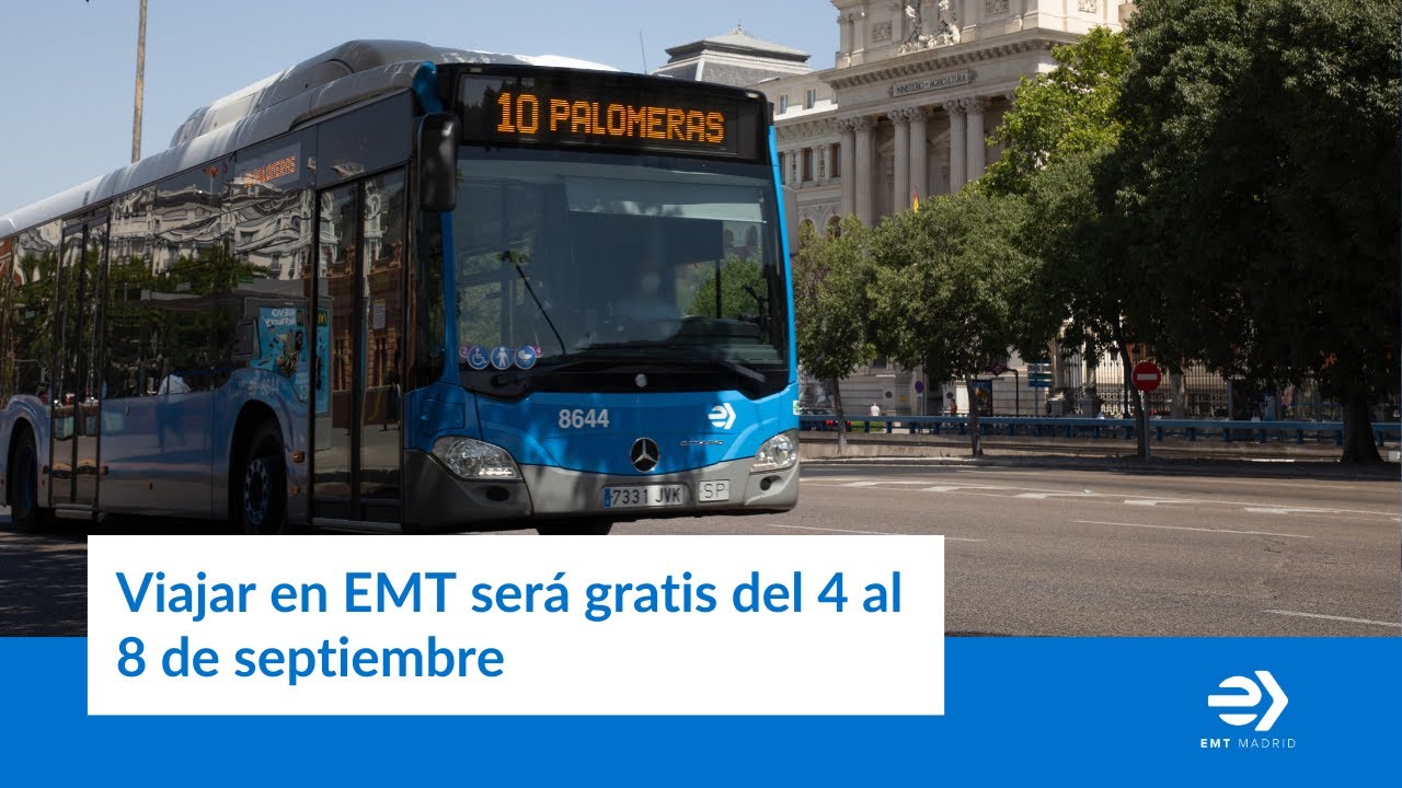 Viajar en los autobuses de EMT será gratis del 4 al 8 de septiembre