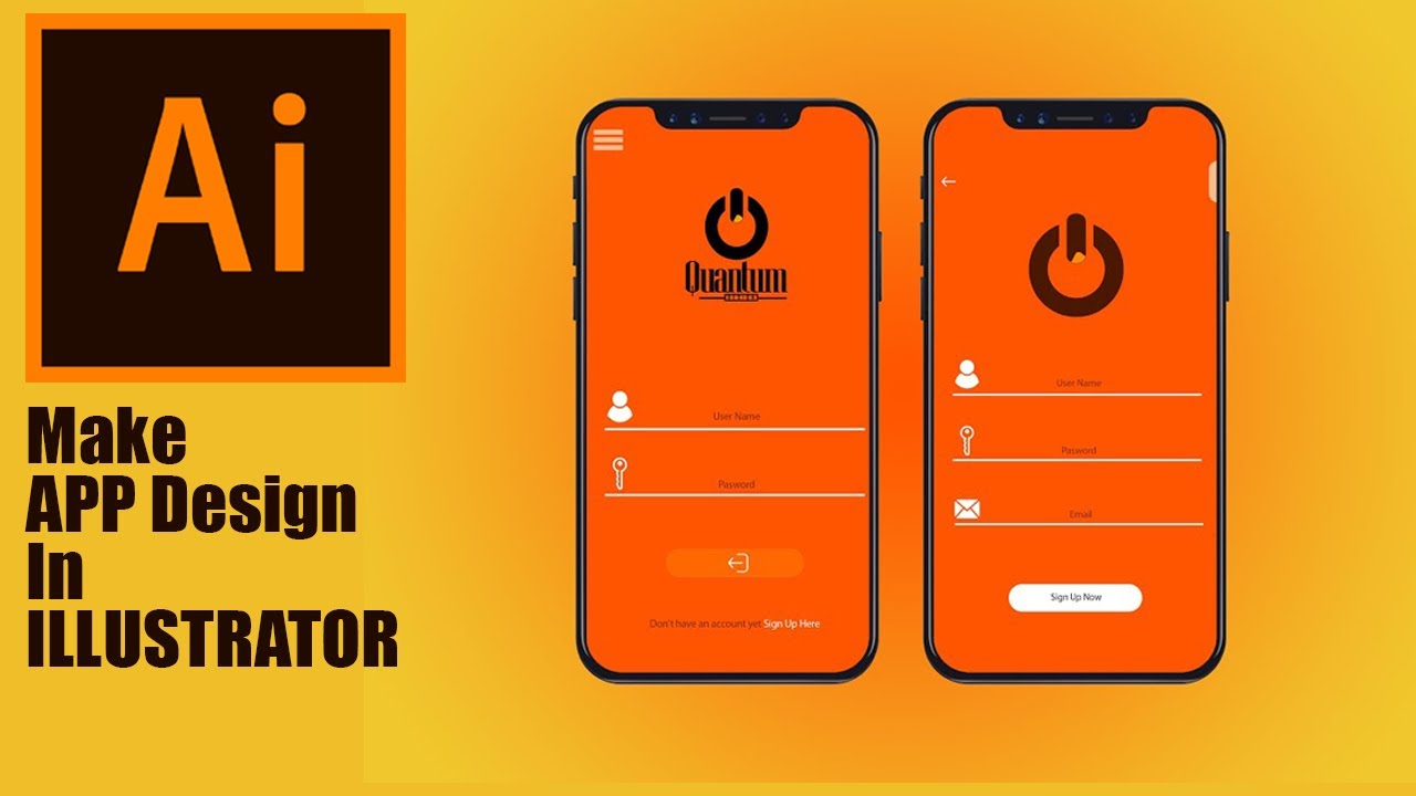 Apps Design Tutorial | Adobe Illustrator CC | UI Design - YouTube