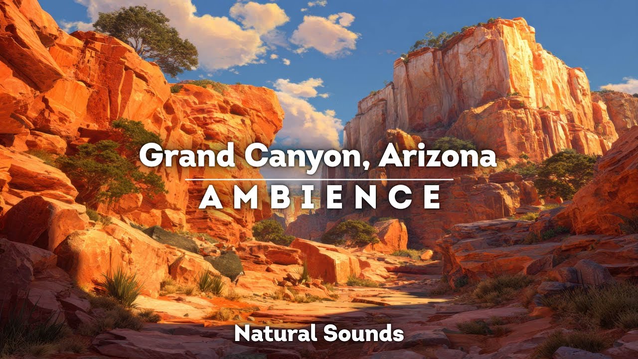 Grand Canyon Sunset Ambience | 4K Desert Landscape for Sleep, Study, and Relaxation