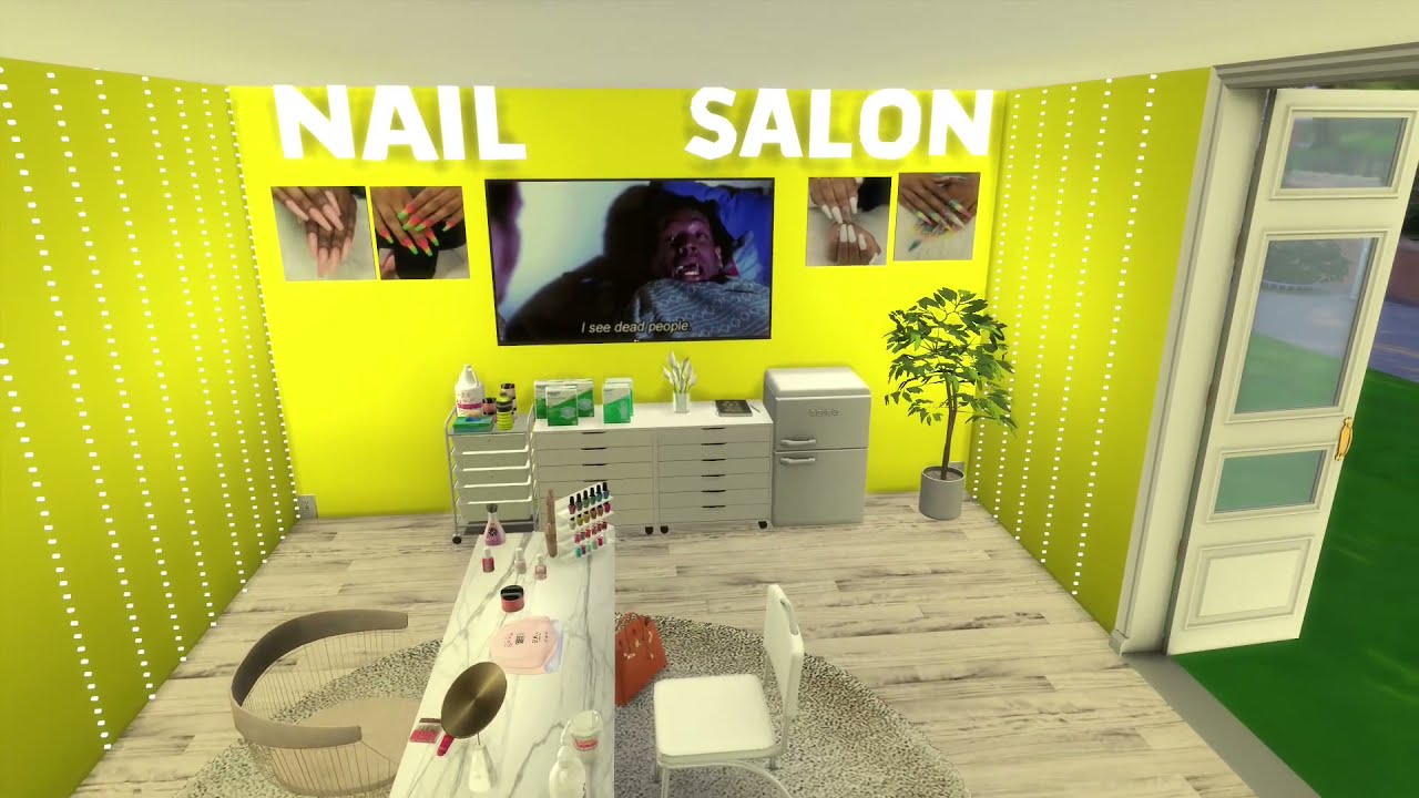 The Sims 4 Home Nail Salon Speed Build + CC YouTube