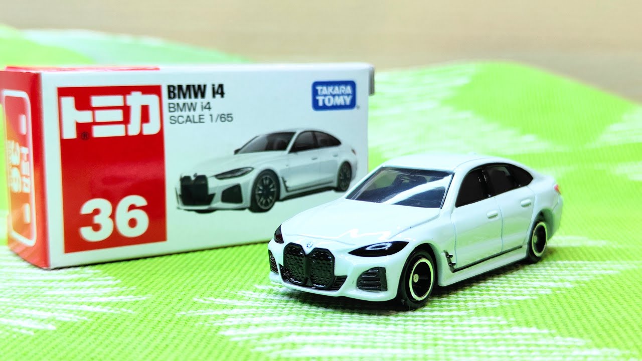 BMW i4 scale 1/65 from Tomica review - YouTube