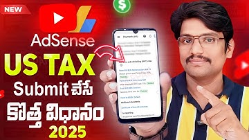 How to tax information in Google AdSense 2025 | US Tax information Youtube AdSense 2025 in Telugu