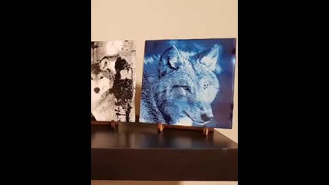 Wildlife Art Etched on Tile.  Laser Engraving