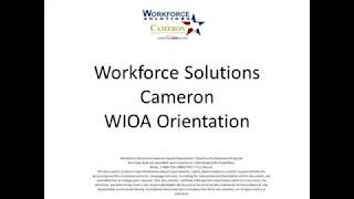 ENGLISH - WIOA Orientation 2020