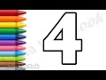 Drawing and Coloring Numbers with Crayons 🌈 Learn Colors in English,7
