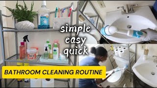 BATHROOM CLEANING ROUTINE// Easy, Simple and Quick hacks