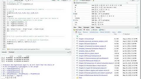 02 Matrix III decompose a matrix, covariance, correlation matrix