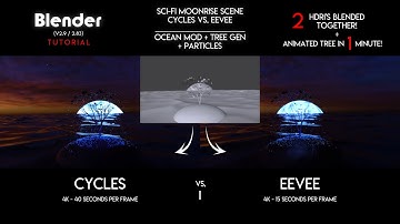 Blender | How to make an easy Sci-Fi Scene in Cycles and Eevee | Ocean Mod + Tree Gen | TUTORIAL