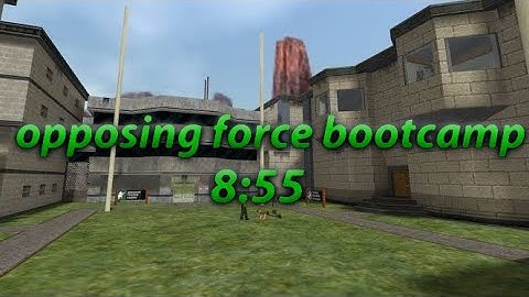 Opposing Force boot camp speedrun on phone in 8:55