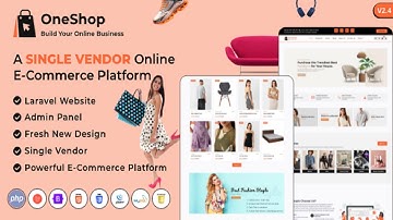 OneShop Single Vendor Online eCommerce Laravel Website Platform