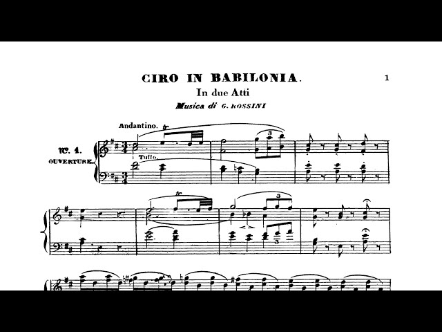 G. Rossini - Ciro in Babilonia ( Sinfonia ) - 1812 - YouTube