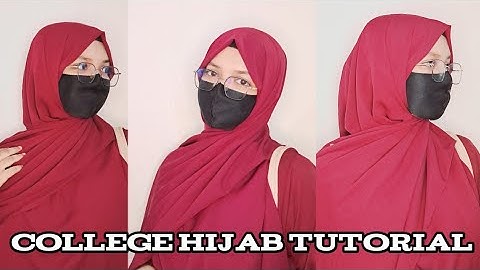 Full coverage College hijab tutorial ll easy hijab tutorial ll gorgeous hijab tutorial 