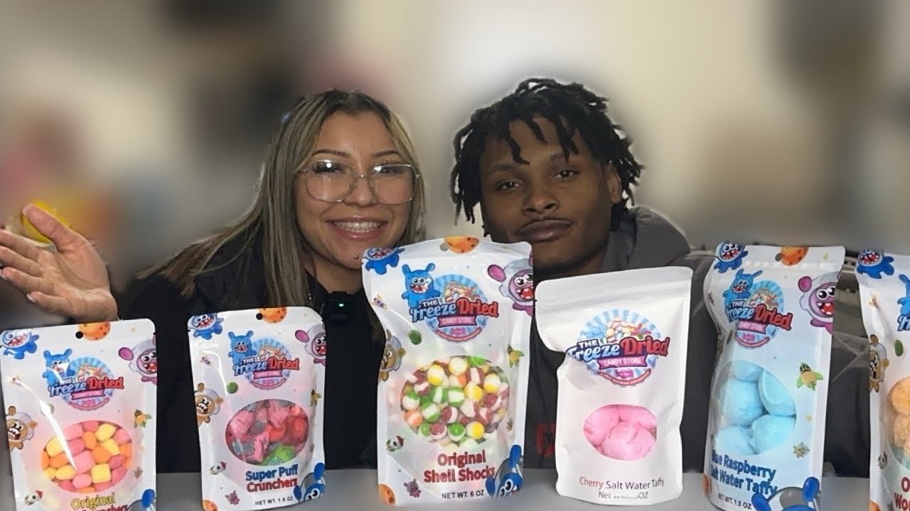 TRYING FREEZE DRIED CANDY FOR THE FIRST TIME!!! - YouTube