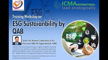 Training Workshop on ESG Sustaianbility by QAB