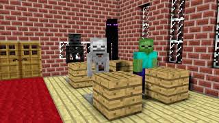 Monster School Bottle Flip Challenge- Minecraft Animation