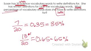 Unit 3, Lesson 7 Day 2 Percentages