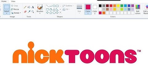 How to draw NICKTOONS LOGO in MS Paint