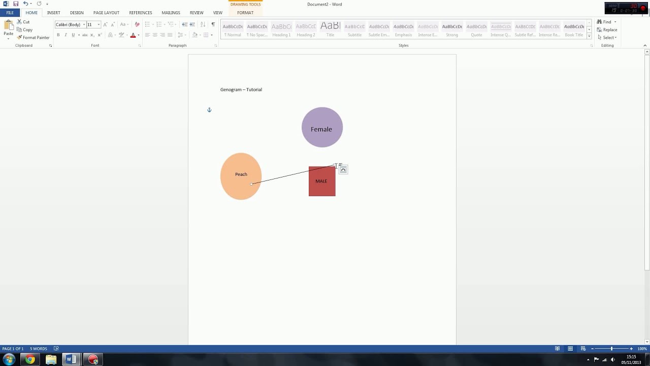 Genogram & Eco Map Tutorial - Microsoft Word Inside Genogram Template For Word