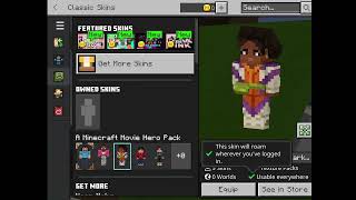 A minecraft movie hero pack skins