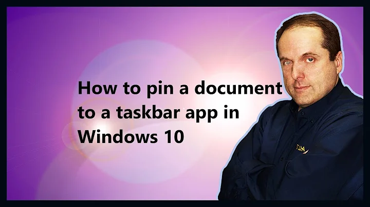 How to pin a document to a taskbar app in Windows 10