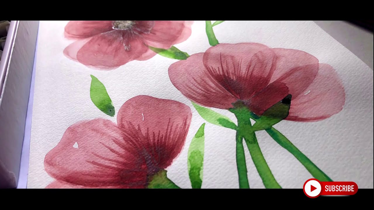 Layered petals watercolor painting technique | Still Life | watercolor painting | flowers| beginning