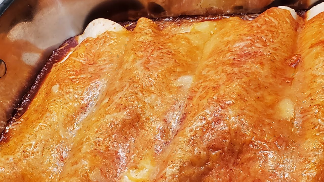 chicken enchiladas with sweet potatoes and carrots on the side YouTube