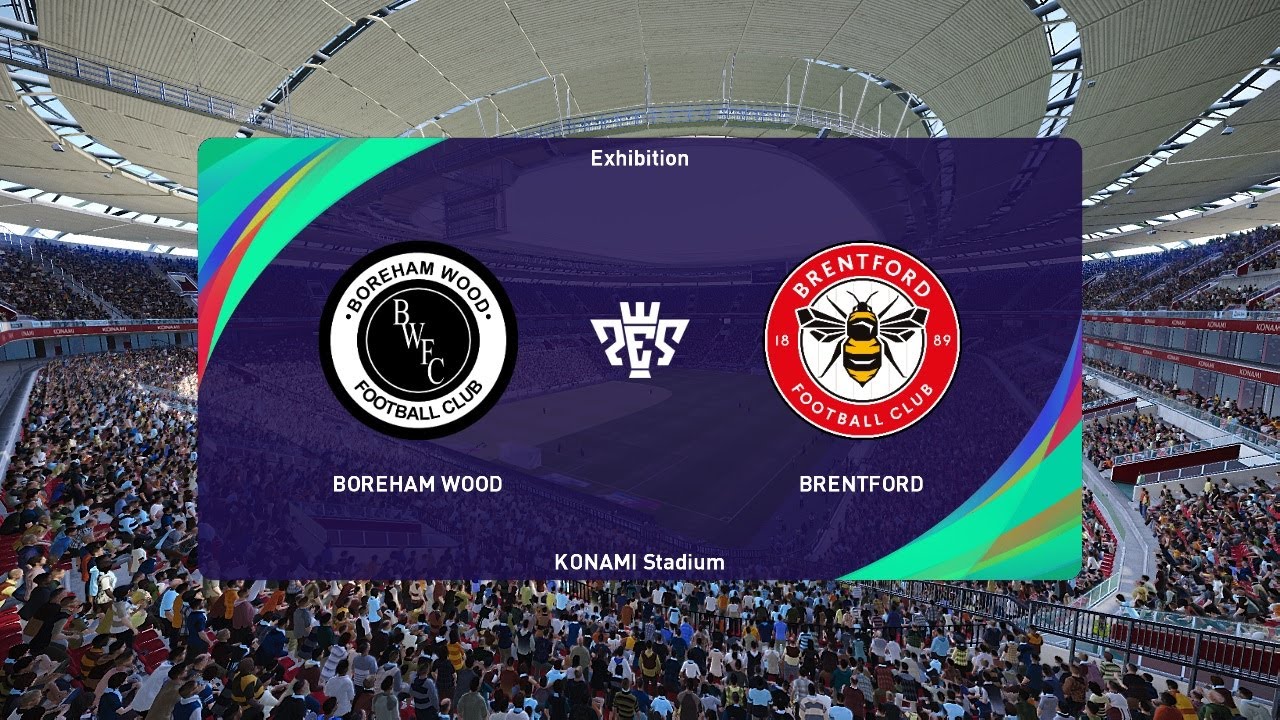 Boreham Wood vs Brentford (12/07/2023) Club Friendlies PES 2021 YouTube