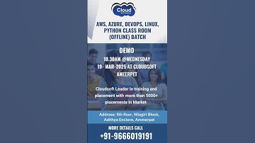"🚀 100% Job Guarantee Batch | AWS, Azure, DevOps, Linux, Python | Demo on 19th March 2025!" #cloud