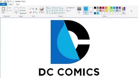 How to draw a DC Comics logo using MS Paint | How to draw on your computer