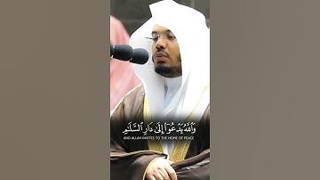 ياسر الدوسري والله يدعو إلى دار السلام ويهدي من يشاء إلى صراط مستقيم {سورة يونس}