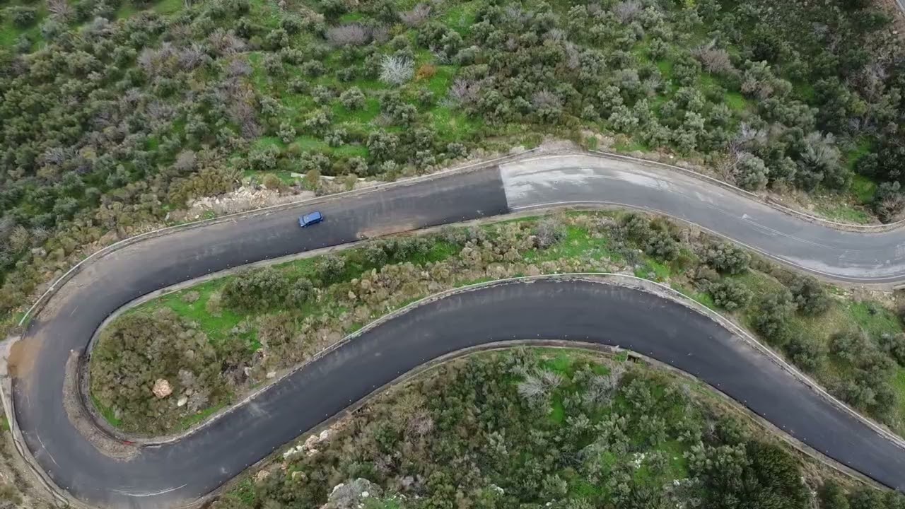 Road to Zeus cave on Crete island