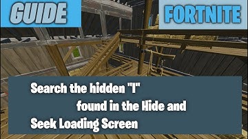 Search the Hidden "I" found in the Hide and Seek Loading Screen Ninya Tonaya