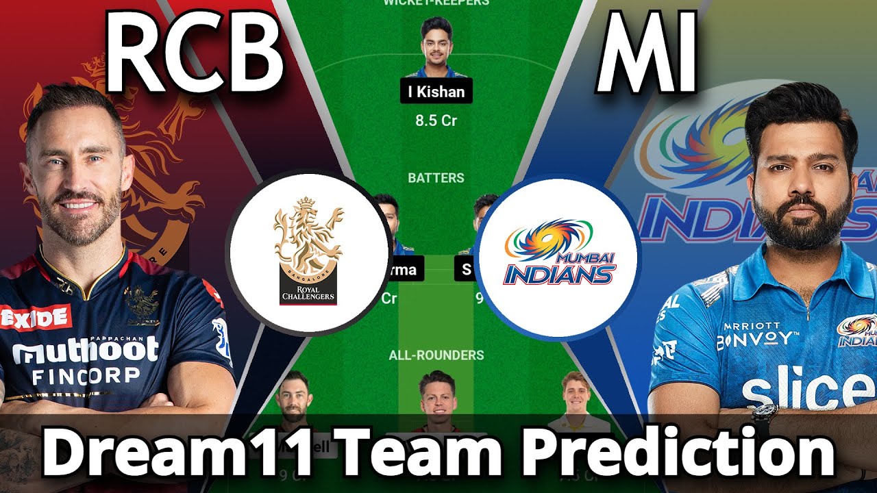 RCB vs MI T20 Match Dream11 Team Prediction | RCB vs MI Dream11 | RCB vs MI Dream11 Today Match