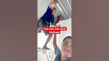 Test máy bắn đinh bê tông nailtask. Loại này khoẻ nha ae. Mà giá hơi chát. #emduydecor #nailtask