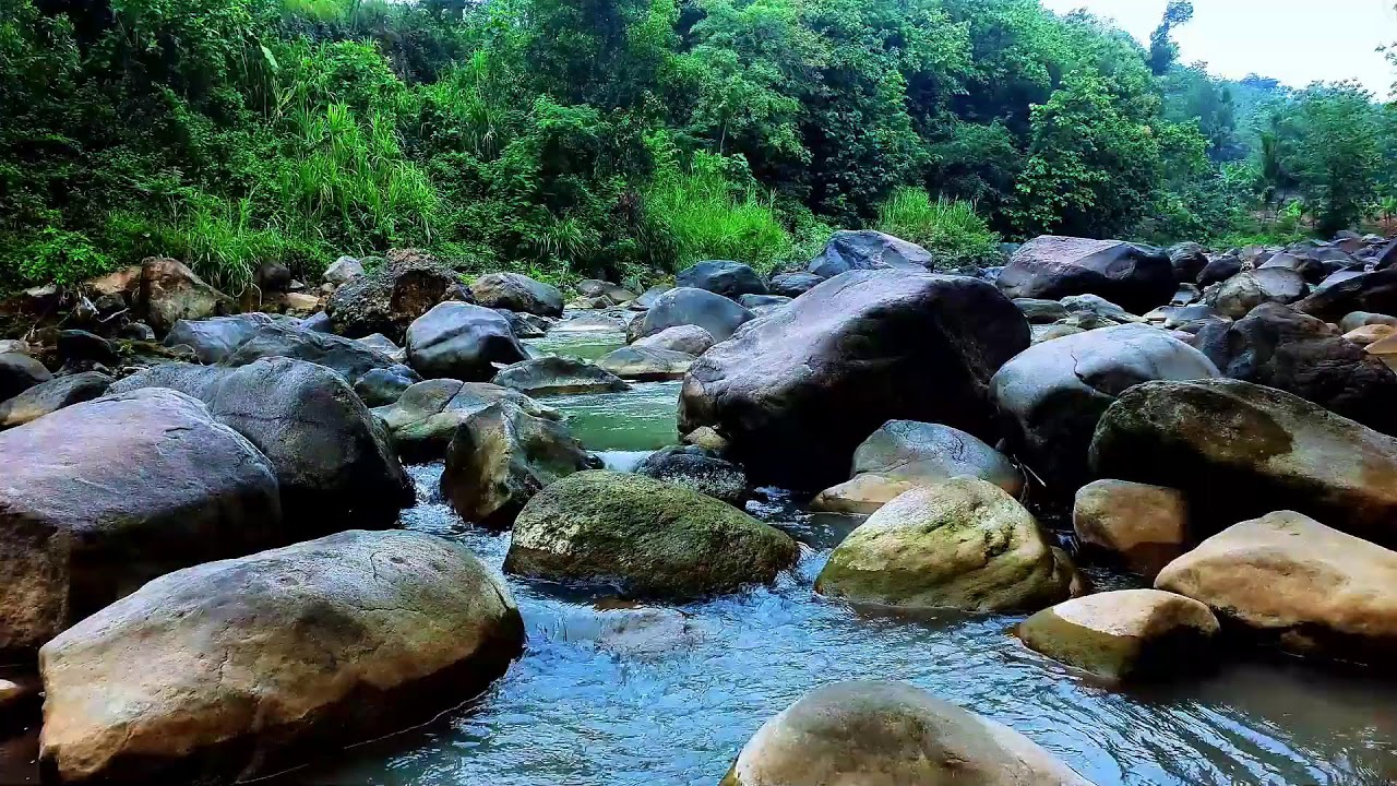Deep Sleep River Sounds Flowing Gently Past Smooth Sand and Rounded Rocks