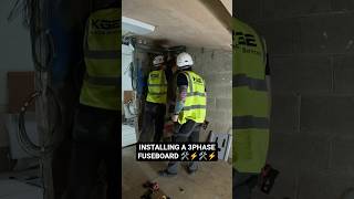 Installing a 3 phase fuseboard #electrician #work #construction #sparky
