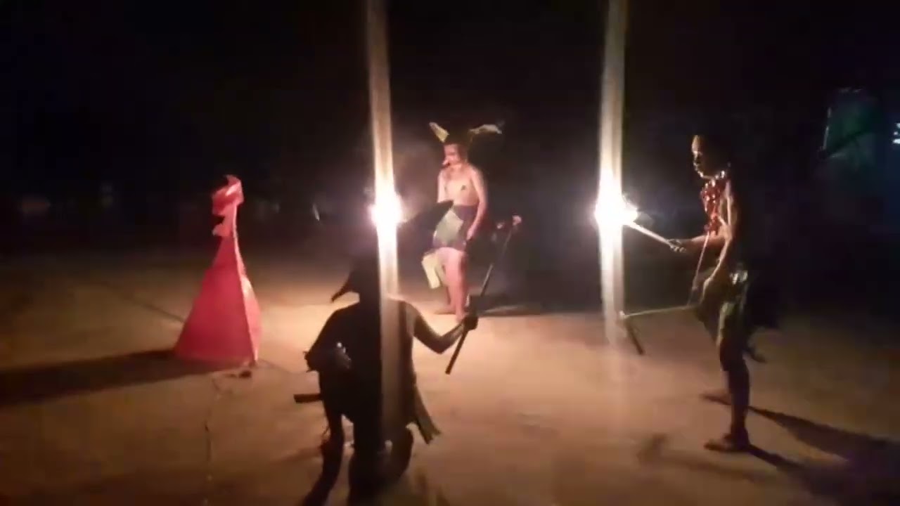 การแสดงรอบกองไฟชนเผ่าซูลู  - เข้าค่ายพักแรมลูกเสือ-ยุวกาชาด โรงเรียนบ้านหนองคูณ  (16 ก.พ. 66)