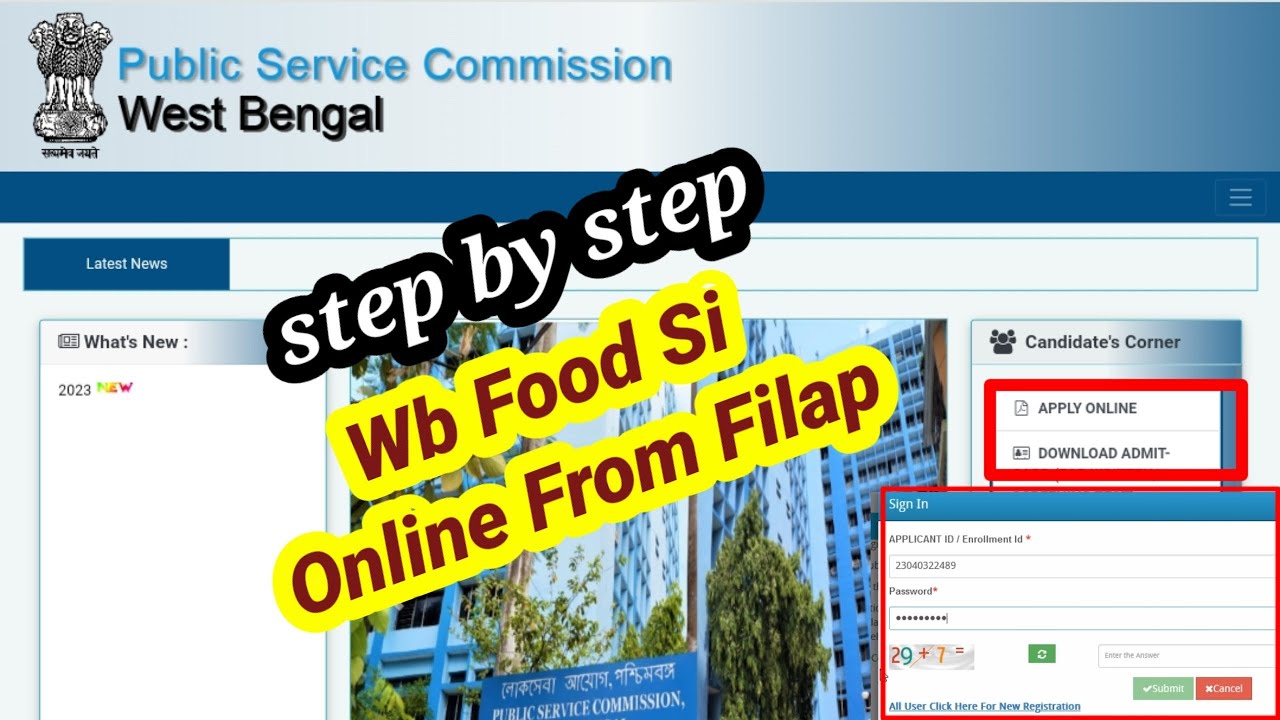Foodsi WB Food SI Online Form Fill Up 2023 || Food SI Online Apply 2023 step ...