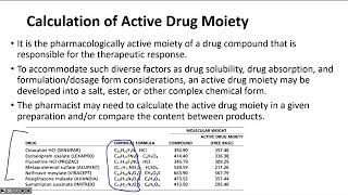 Details Live Classroom - Reducing and Enlarging Formulas & Calculation of Active Drug Moiety Guide