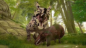 Noviana hunts T-Rex - Path of Titans semi-realism