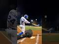 Blink and you'll miss it!PERFECT Night Dinger! 🤯⚾️ Satisfying crack! 👇 #BaseballASMR #POV #EyeDrop