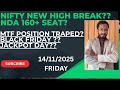NIFTY AND BANKNIFTY PREDICTION FOR TOMORROW 14/11/25 BIHAR ELECTION RESULT IMPACT BLACK FRIDAY ,ATH?