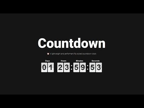 Countdown on the website - Html / Css / Javascript