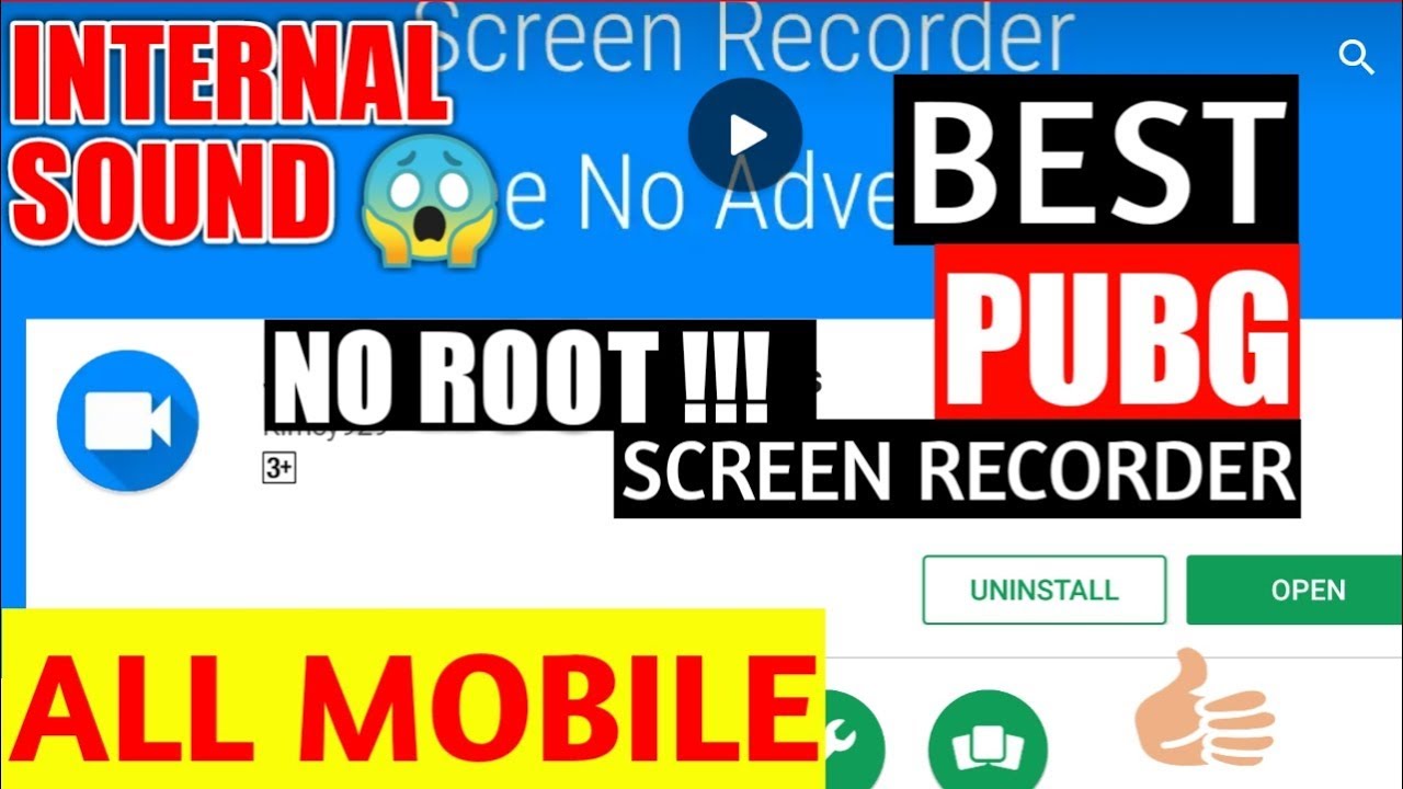 BEST PUBG Internal Sound  and SCREEN RECORDER  | ALL MOBILE | INTERNAL AUDIO RECORDING