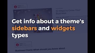 QUICKLY Get info about sidebars and widgets types | WordPress