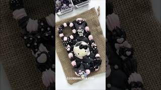 Cecilia, your Hello Kitty & Kuromi phone case is ready to go!🖤 #handmade #giftidea #sanrio #kawaii