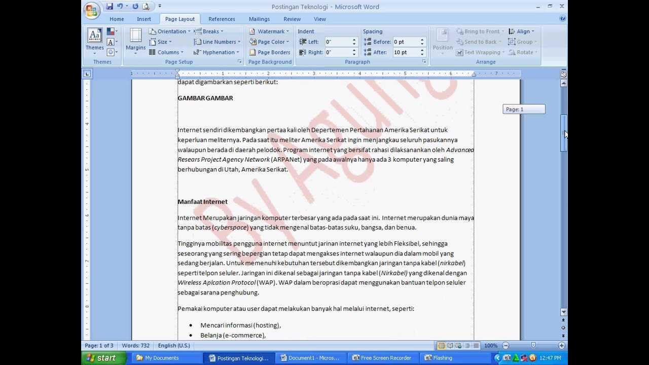 Cara membuat watermark di microsoft word 